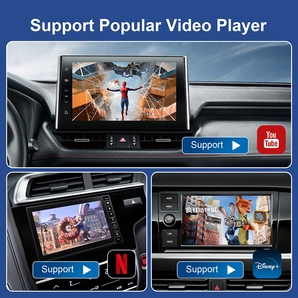 Android 13 carro ai caixa adaptador carplay sem fio android auto para netflix youtube para peugeot 208 308 408 508 2008 3008 4008 5008
