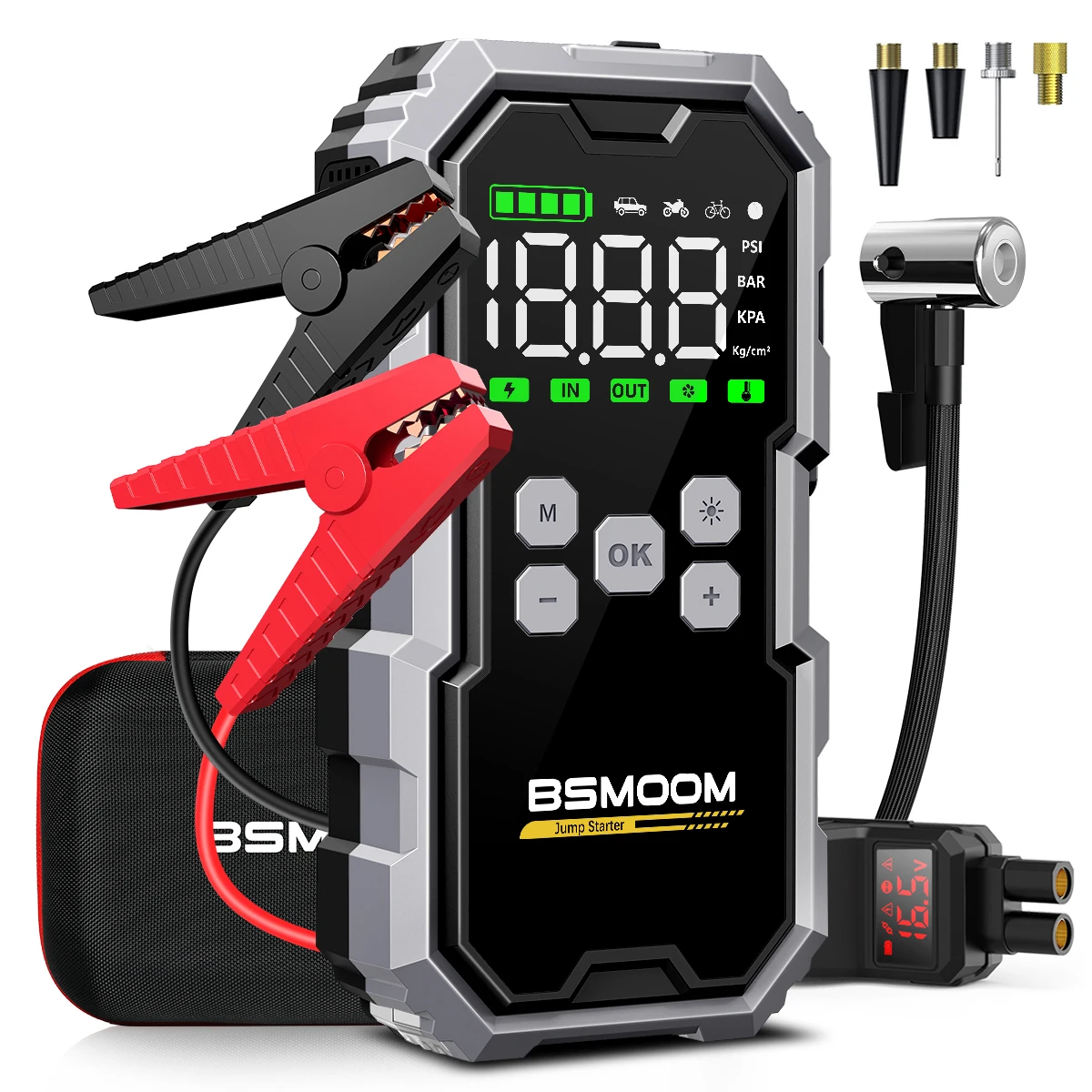 150PSI Air Pump Car Battery Emergency Boosters 7000A Car Jump Starter Power Bank Portable Starting Device Car Starter New