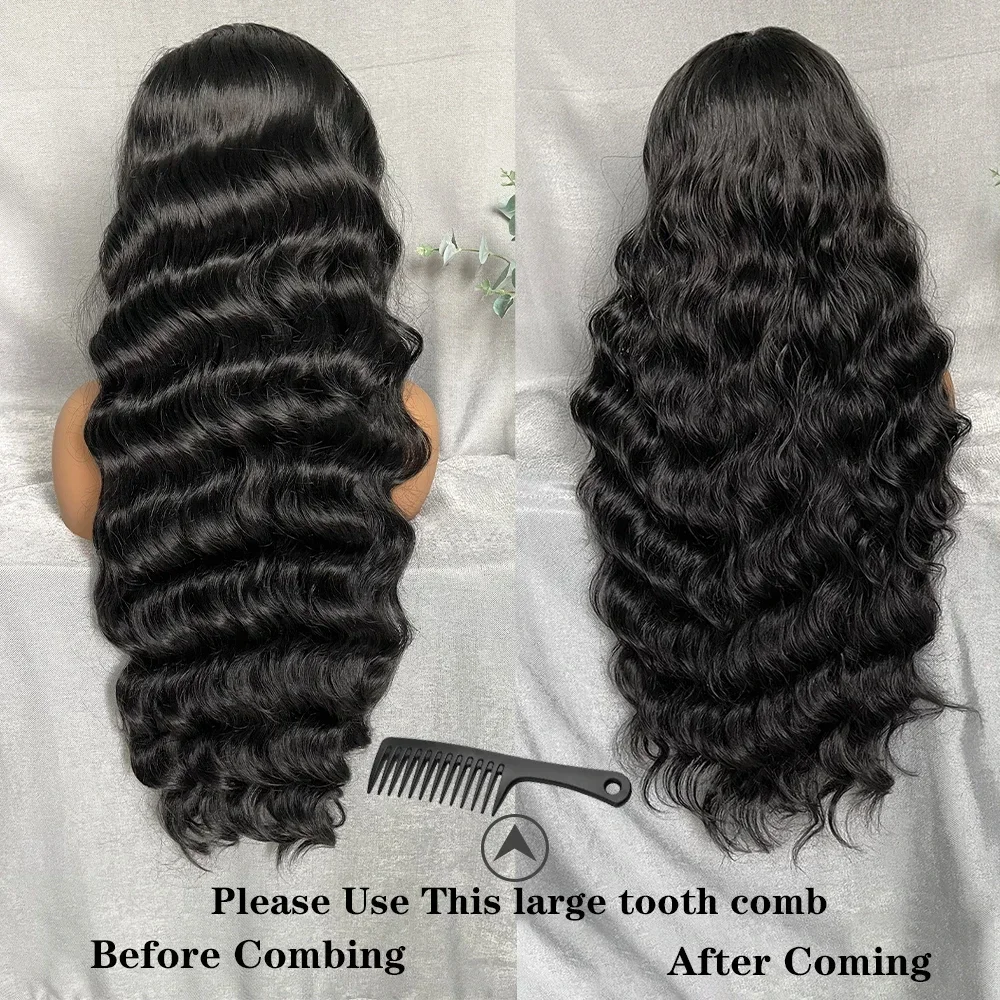 X-TRESS perucas de cabelo frontal de renda sintética para mulheres 32 polegadas longa onda solta cor preta 13x6 peruca frontal de renda com cabelo natural de bebê