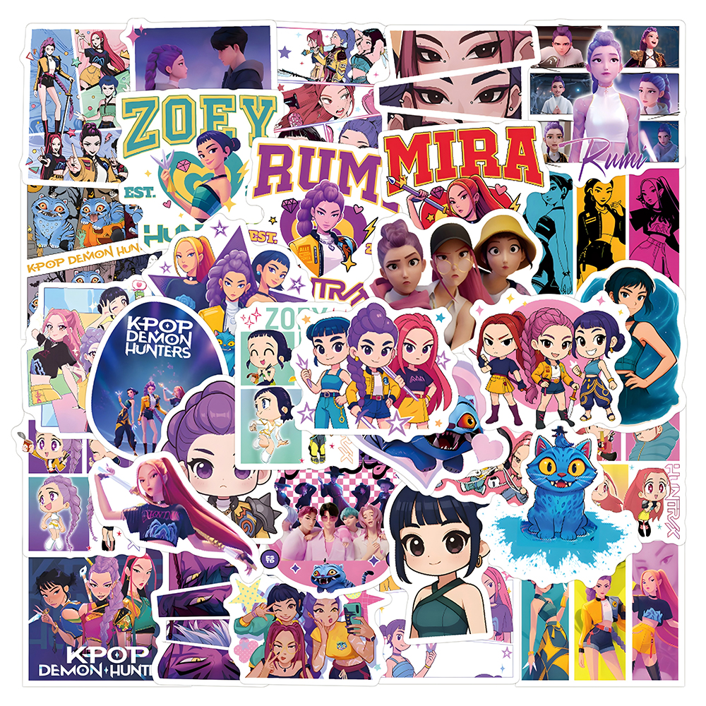 Kawaii Anime Kpop Dämon Hunter Aufkleber Cartoon Abdichtung Aufkleber Wasserdicht DIY Scrapbooking Schreibwaren Nette Aufkleber Geschenke