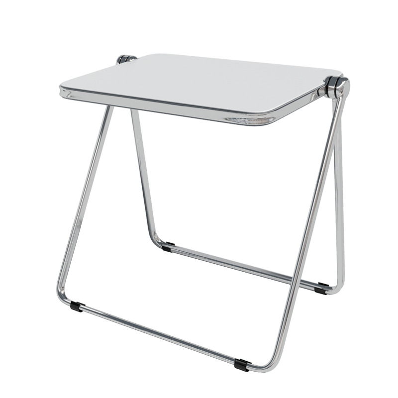 Transparent Acrylic Folding Table Portable Office Study Desk Nordic Bedroom Home Ins Net Red Table and Chair Combination