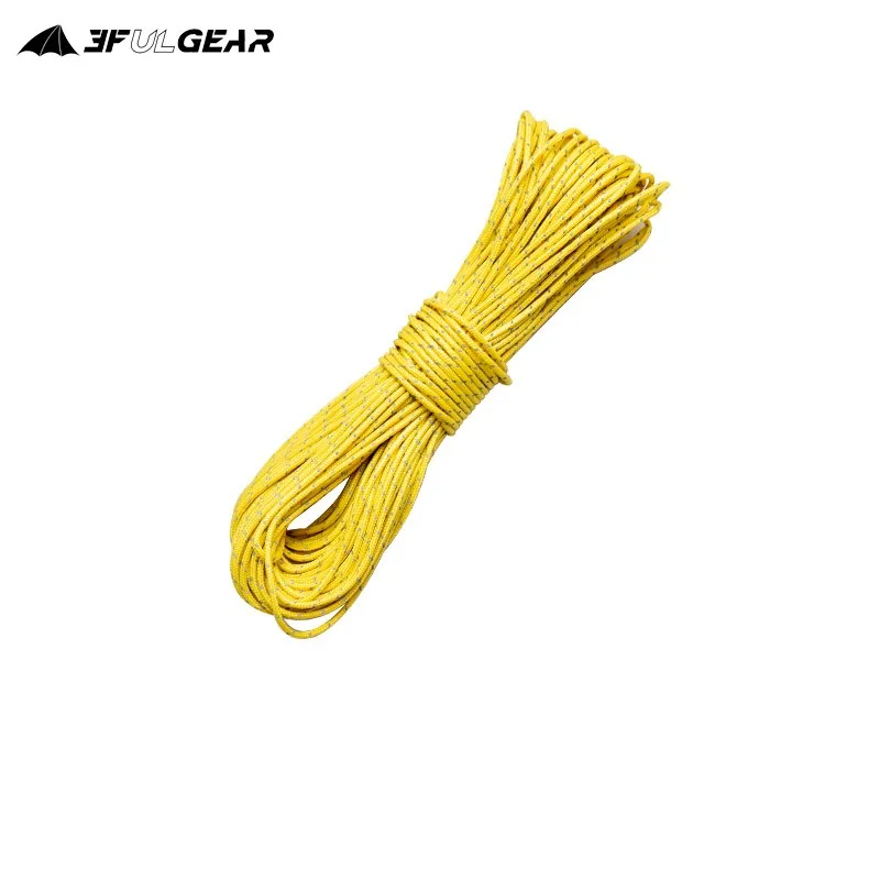 3F UL GEAR Outdoor 1.5MM 20 Meters Dyneema Reflective Rope Camping Tent UHMWPE Wind Rope