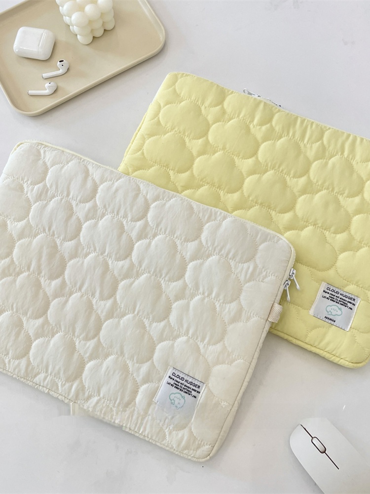 Bolsa para Tablet iPad com Bordado de Coelho Fofo e Nuvem, Bolsa de Armazenamento para Notebook de /3/5 Polegadas, Acó...