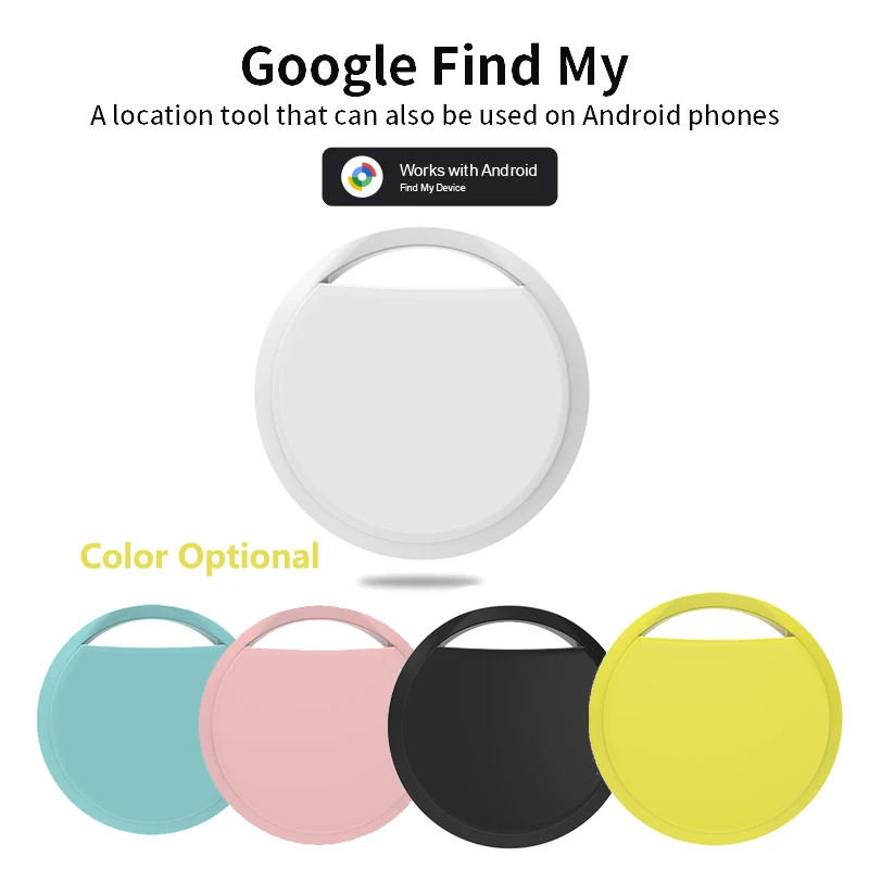 Localizador inteligente GPS con etiqueta, dispositivo antipérdida con Bluetooth, llaves móviles, buscador de mascotas y niños mayores, funciona con Android y Google Find My