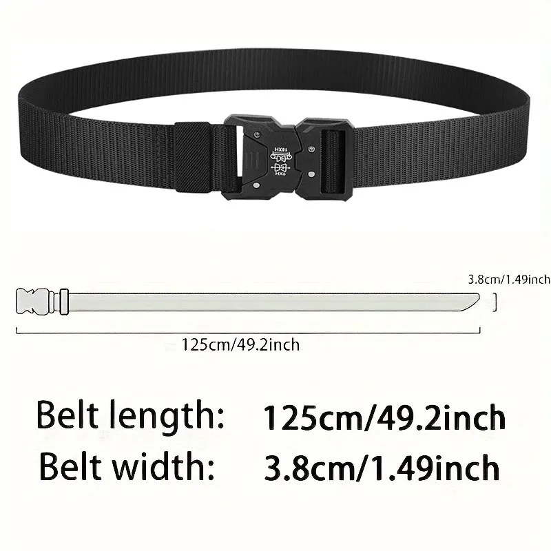 Cintura tattica da uomo Cintura traspirante intrecciata in tela Cintura da esterno durevole Scelta regalo ideale