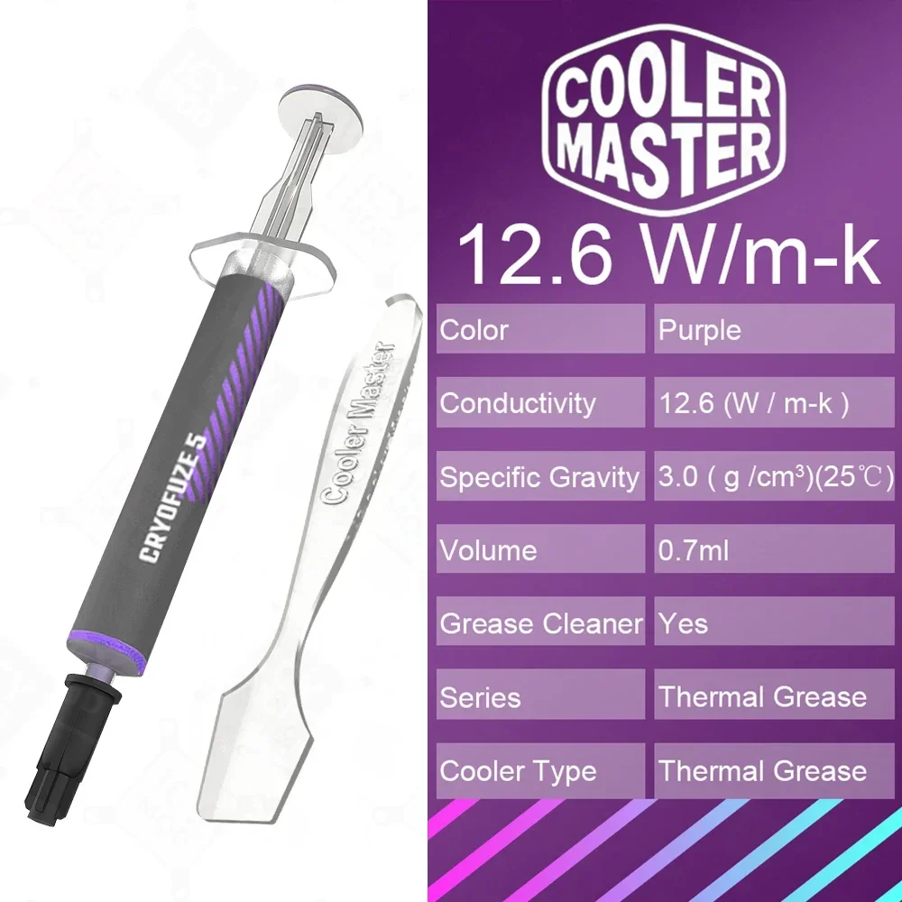 Cooler master CF12.6 Термопаста для компьютера, 12,6 Вт/мК корпус для компьютера корпус для пк игровой