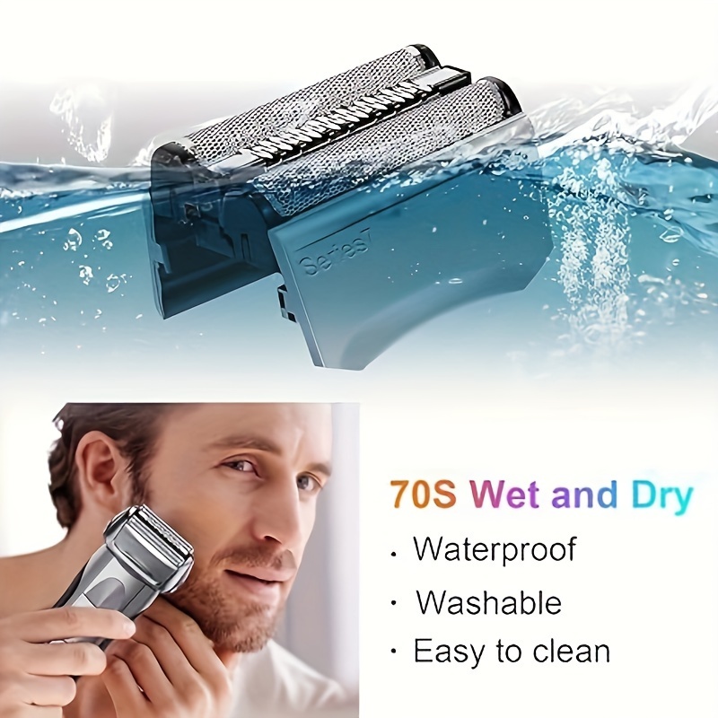 Electric Beard Shaving Replacement for Braun Razor Blade Series 7 70S 790cc 720 720s 740 Foil Shaver Head Cutter Head Mesh Cover