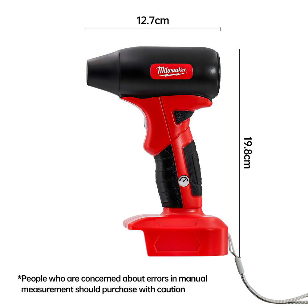 ミルウォーキー ブラシレス電動ターボ ブロワー ジェット ファン 45M/S 暴力的 130000 RPM カードライヤー 18V バッテリー用ハンドヘルドダストブローツール