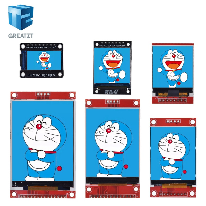 Display tft 0.96/1.3/1.44/1.8/2.4/2.8/3.5 Polegada tft tela colorida módulo lcd st7735 ili9341 interface de driver spi para arduino
