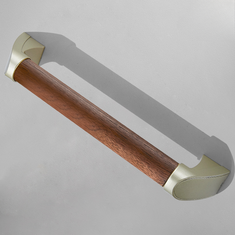 Защитная перекладина для ванной комнаты из цельного дерева, противоскользящая ручка для ванны, регулируемая температура, перила для коридора и лестницы, нескользящая канавка