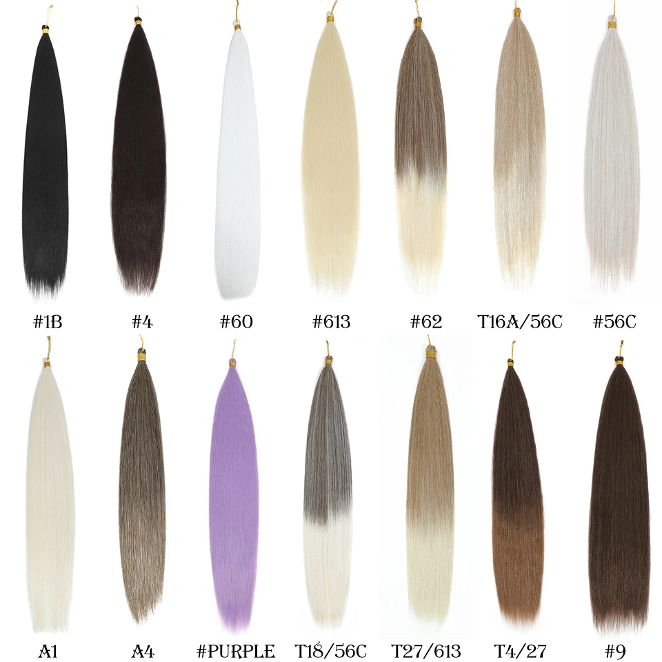 22 zoll Ariel Gerade Gestrickte Haar Bundles 3 Teile/los Häkeln Haar Extensions Für Zöpfe Ombre Grau Lila Synthetische Flechten Haar