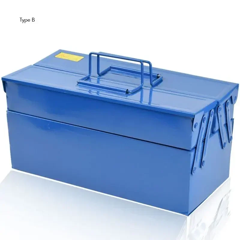 Kim Loại Hộp Dụng Cụ Di Động 3-Khay Treo Tường Thép Hộp Đựng Dụng Cụ Bảo Quản Ban Tổ Chức Cho Gia Đình Thợ Điện Phần Cứng Sửa Chữa 34x16x15cm