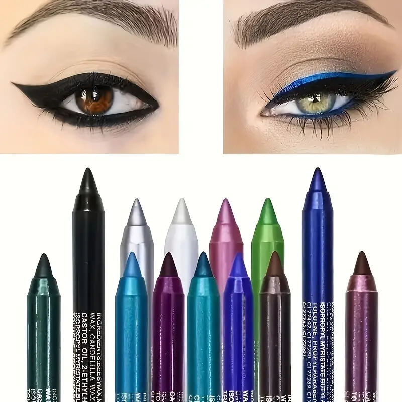 Seidenraupe Perlglanz Lidschatten Stift Eyeliner Gel Stift Wasserdicht Augenbrauen Stift Hochglanz Farbe Eyeliner Stift
