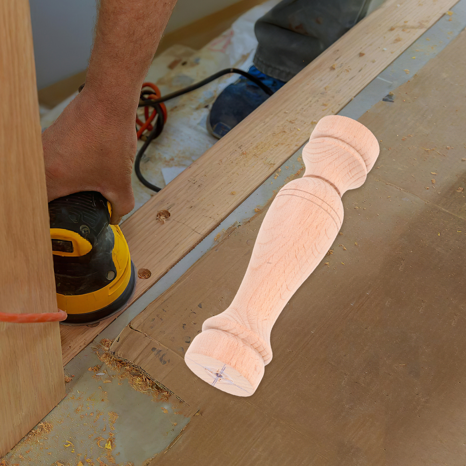 Dekorative Baluster aus massivem Holz, römisches Säulen-Design für Treppenhaus, Innengeländer, DIY-Möbel, Dekorationsteile, Treppenspindeln