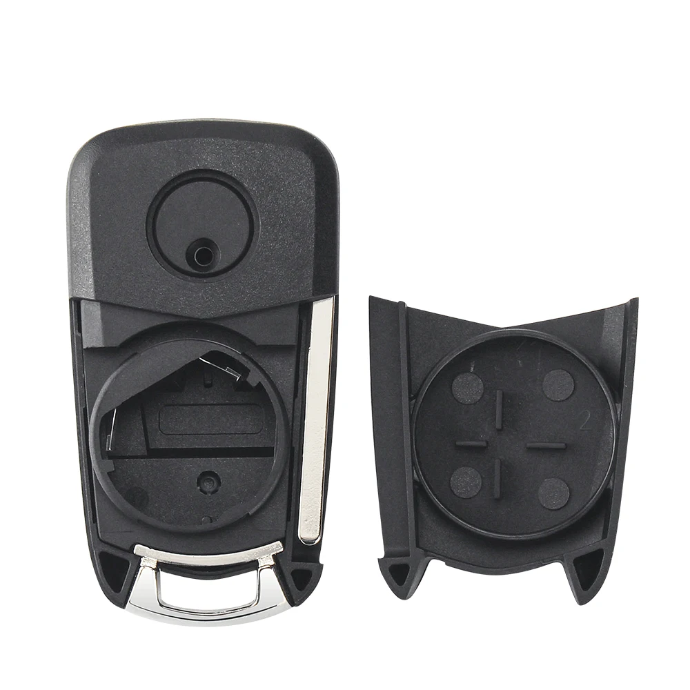 KEYYOU 2 Nút Flip Remote Gấp Chìa Khóa Ô Tô Fob Ốp Lưng Vỏ Tạo Kiểu Dành Cho Vauxhall Opel Corsa Astra Vectra signum