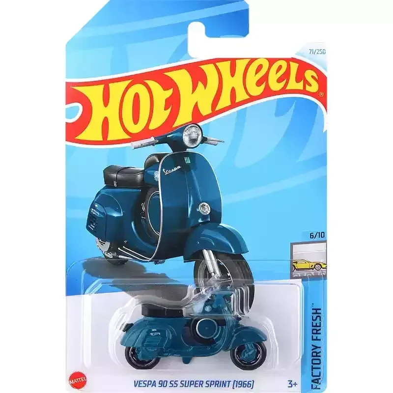 Hot Wheels-coche Vespa 90 SS Super Sprint para niños, juguetes de motocicleta, aleación 1/64, vehículos fundidos a presión, regalo de motocicleta, Original, 24M