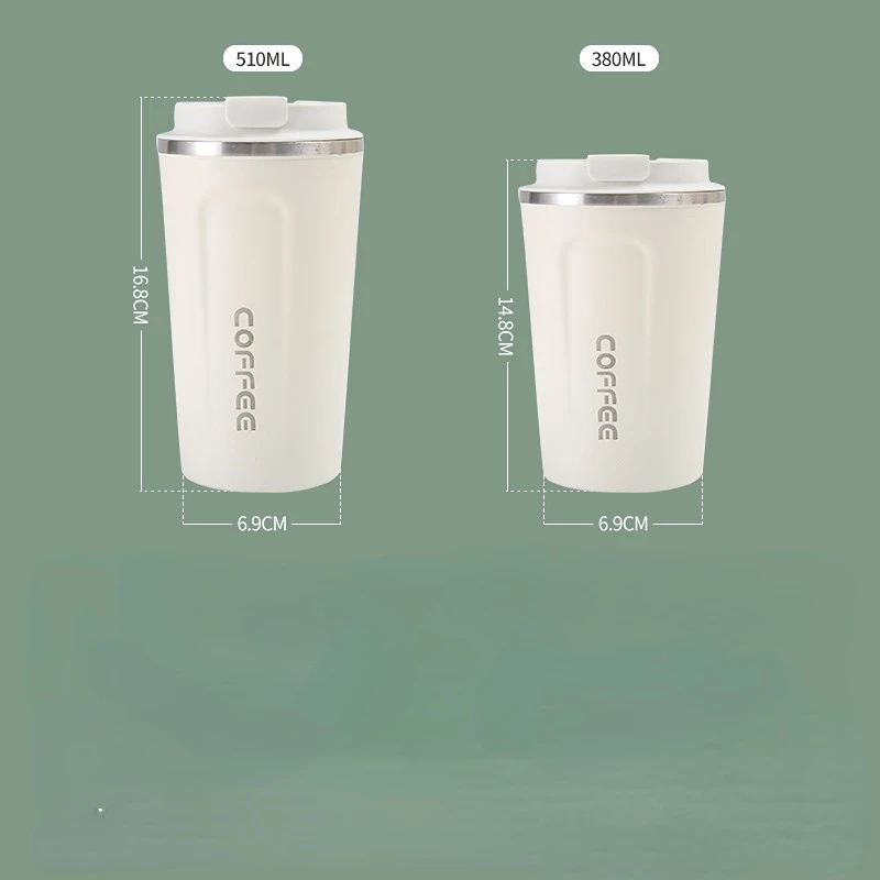 380/510ml copo de café de aço inoxidável caneca térmica de viagem à prova de vazamento garrafa térmica chá caneca de café escritório estilo de negócios garrafa térmica