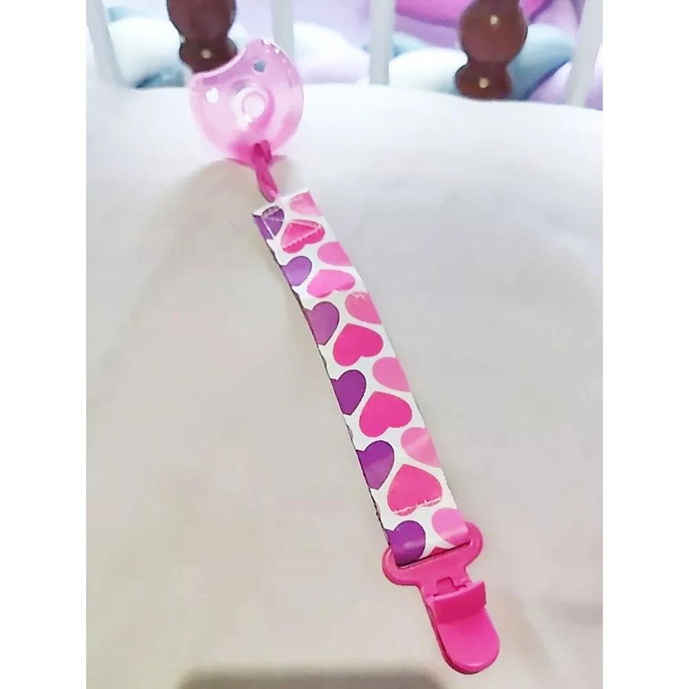 4 pçs/set recém-nascido chupeta clipe de corrente dupla face impressa chupeta cinto titular alimentação infantil