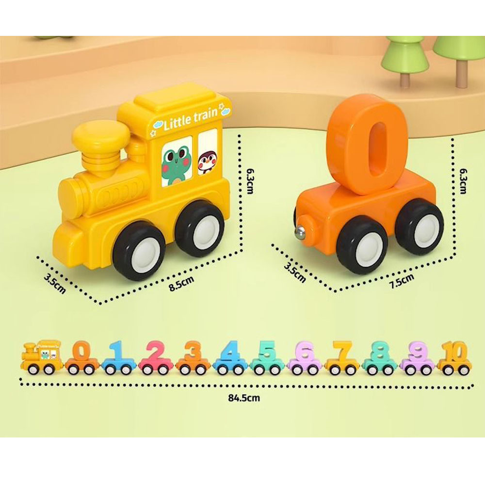 Juego de tren con números magnéticos, juguetes educativos de aprendizaje Digital, 14 Uds.
