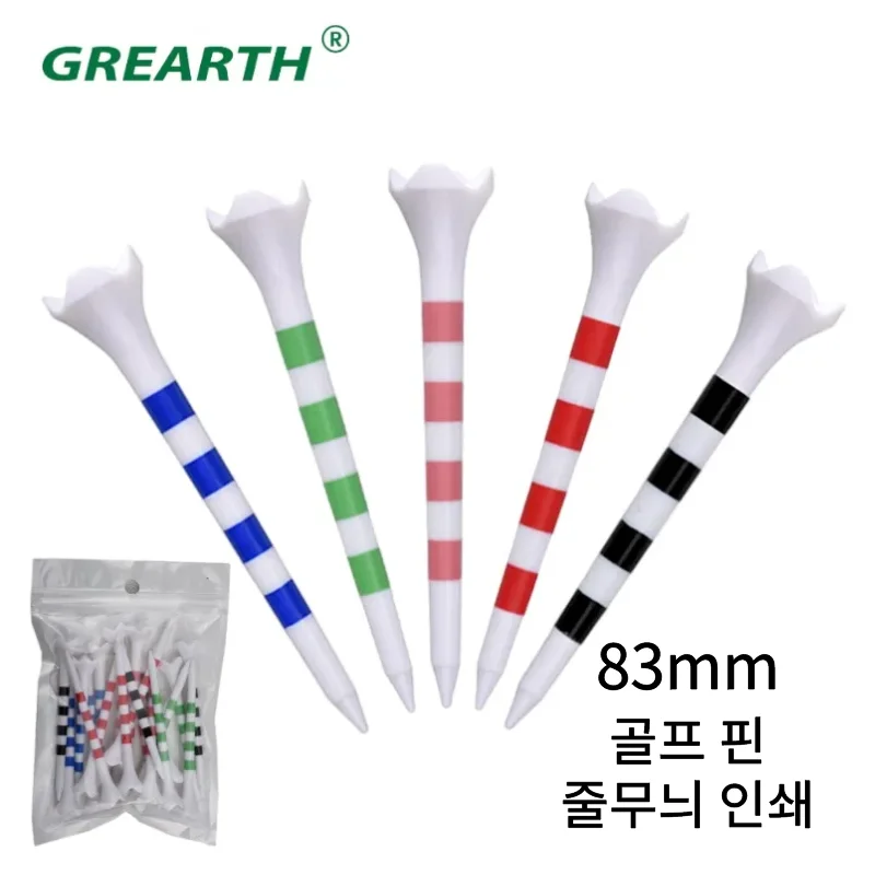 20 Pcs 골프 티 스탠드 인쇄 규모 깨지지 않는 마찰 감소 골프 티 플라스틱 사이드 스핀 5 프롱 티 골프 용품