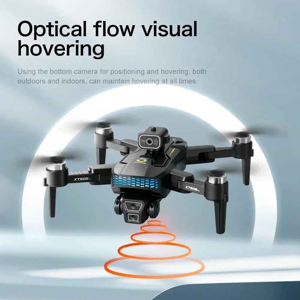 Câmera dupla profissional Drone, GPS, 5G, WiFi, FPV, Fluxo óptico 360 °, Prevenção de obstáculos, Motor sem escova, Quadcopter dobrável, XT505, 8K