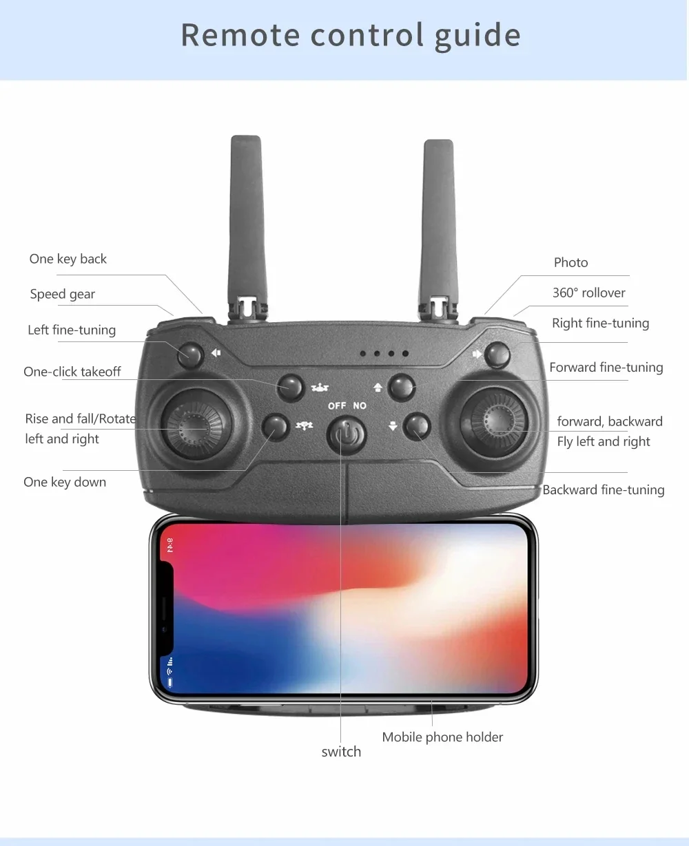 Gran angular 2024 E88Pro RC Drone 4K profesional con cámara HD de 1080P helicóptero plegable WIFI FPV altura mantener juguete de regalo