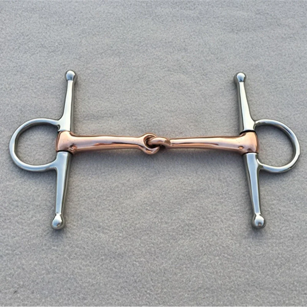 1x 13cm Pferdebit Edelstahl Full-Cheek Trense Bit Kupfer Mund Pferd Tack Pferde Bits Ausrüstung für Pferde