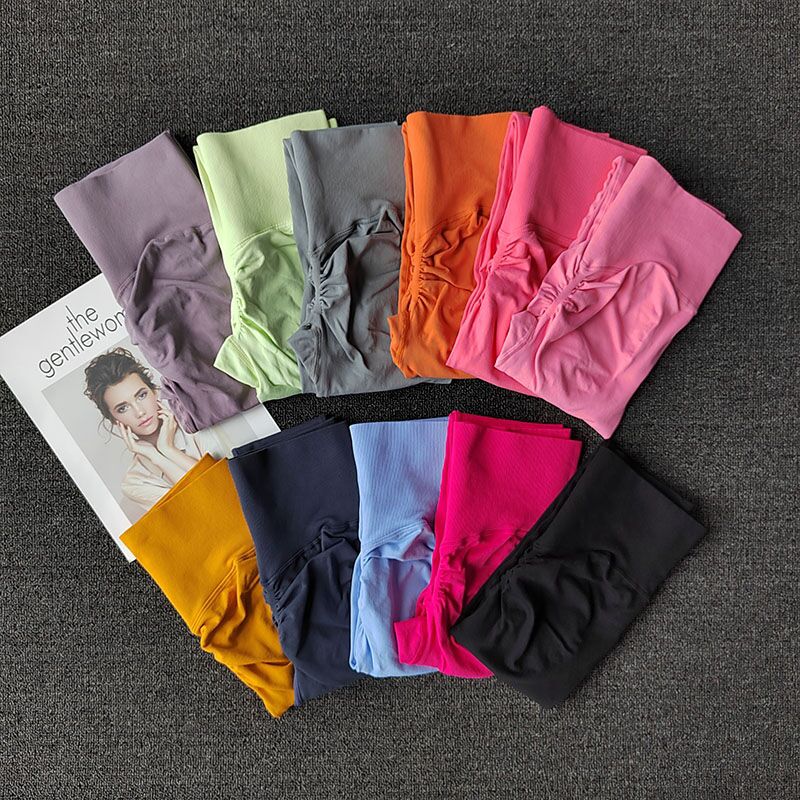 Pantalones deportivos sin costuras para Yoga, mallas deportivas de cintura alta, transparentes, para Yoga, gimnasio, correr, pantalones de secado rápido, pantalones con fruncido en la parte de atrás