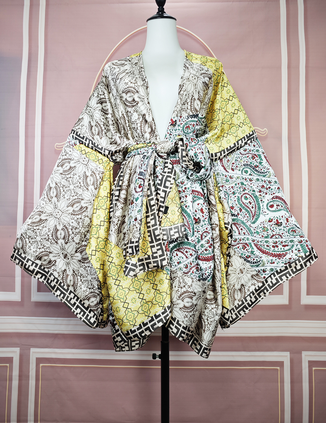 Elegante Blumen Sommer Sexy Dame Strand Bikini Mini Kimonos Plus Größe Afrikanische Frauen Mode Bademode Lose Strickjacken Kleidung