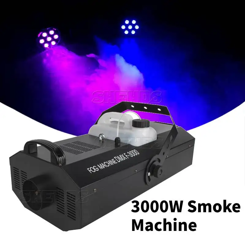 Bezprzewodowy Pilot Zdalnego Sterowania 3000W Wytwornica Dymu DJ DMX Efekt Sceniczny Profesjonalny Sprzęt Sceniczny LED Maszyna do Mgły Boże Narodzenie/Ślub