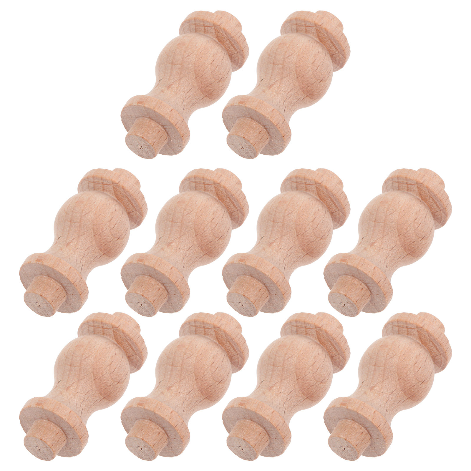 10 pçs colunas decorativas balustres de madeira maciça romano para escadas internas mesa deck diy artesanato decoração escada