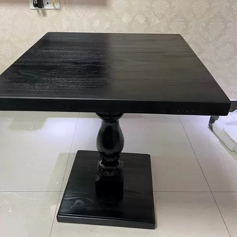 Luxuriöser schwarzer Couchtisch, rund, für Wohnzimmer, Mitte, großer Tisch, Café, Esstisch, Esszimmer, Stolik Kawowy, kleine Raummöbel