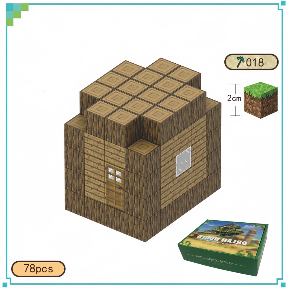 My World ชุด Building Blocks Cube Creative ประกอบของเล่นเด็ก Magnetic Word ของเล่นเด็กวันเกิดคริสต์มาสของขวัญ
