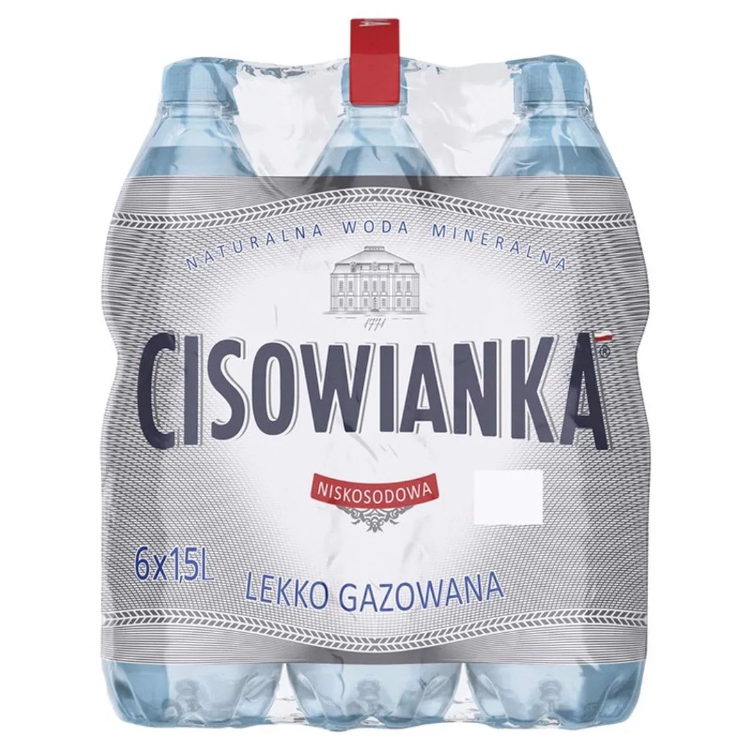 Cisowianka Naturalna woda mineralna lekko gazowana niskosodowa 1,5 l x 6 sztuk