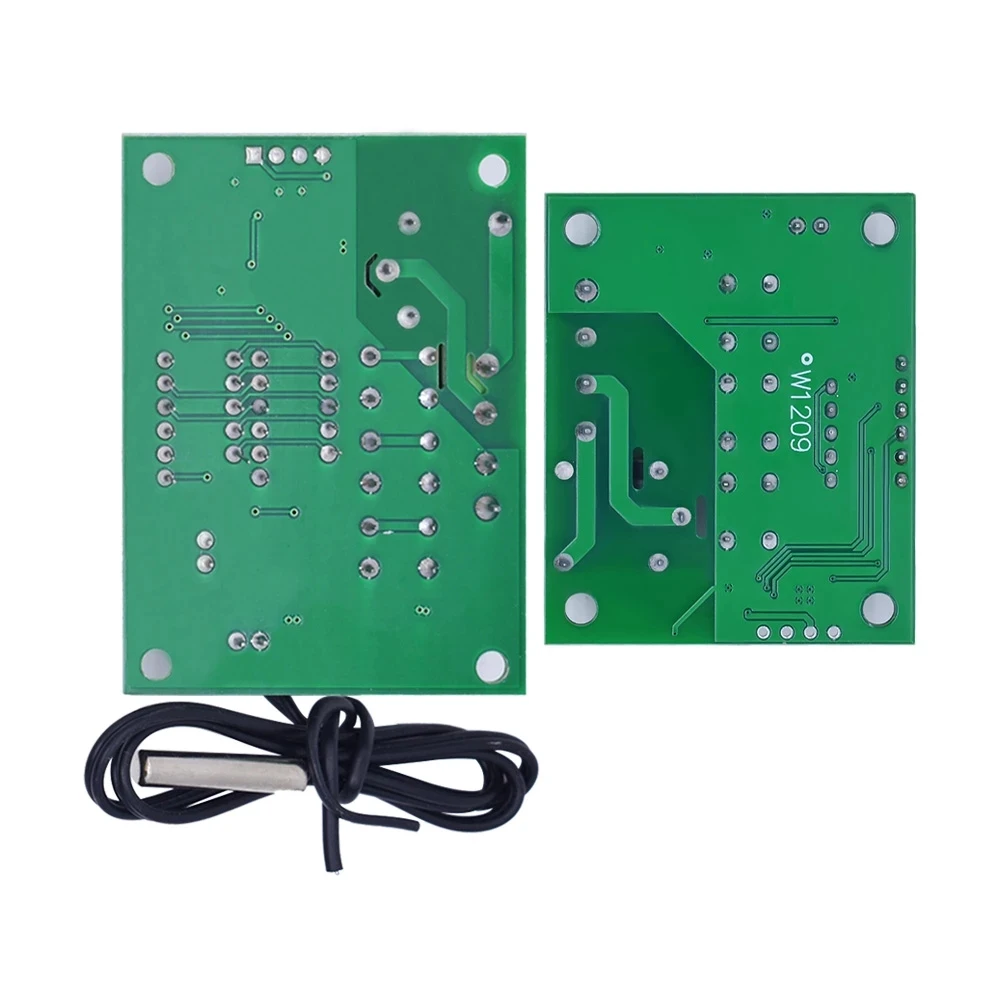 Termostato digital de control de temperatura, placa de interruptor, caja W1209, 50-100CM, azul/rojo, cc 12V