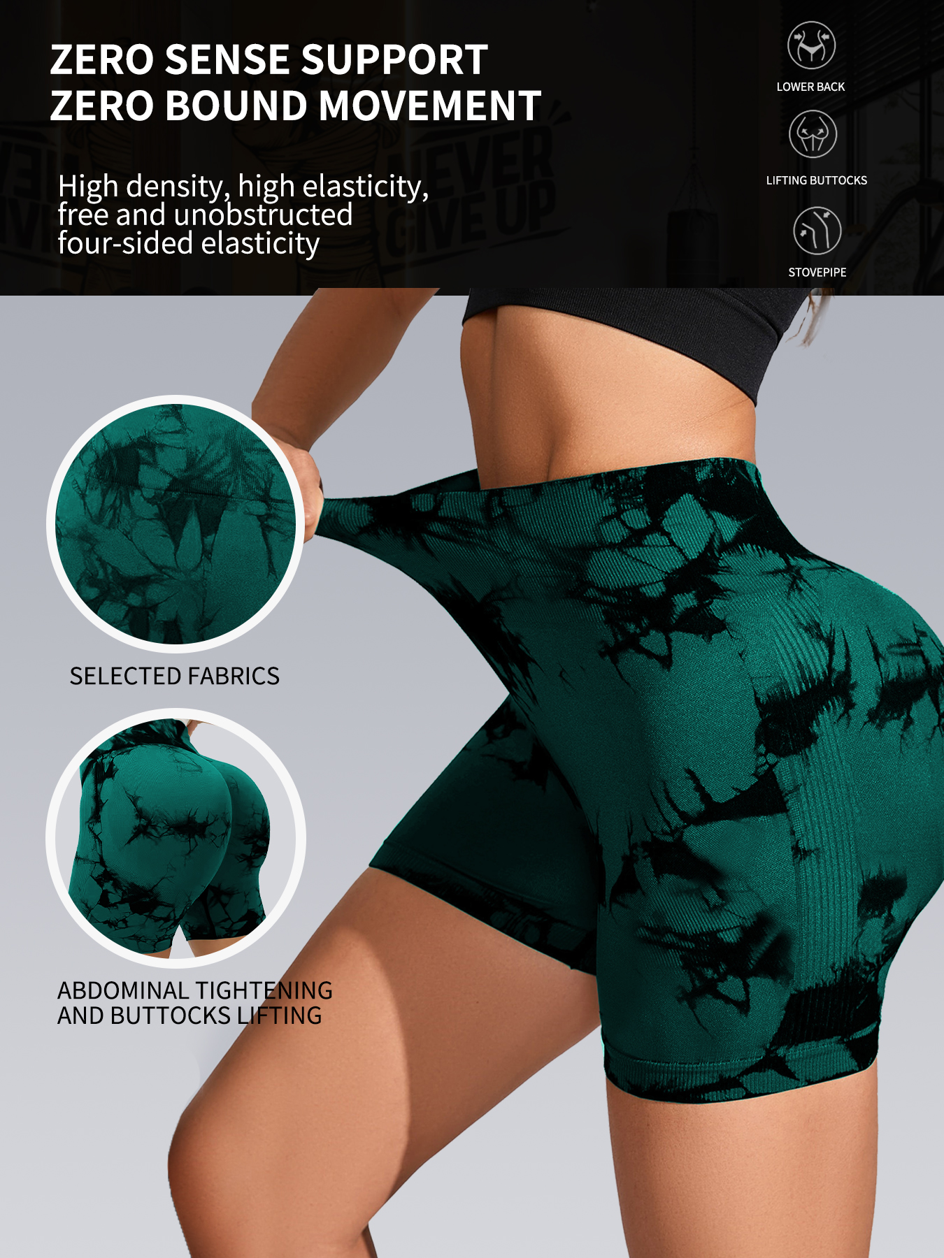 Women's Hip Lifting Yoga Shorts/Stretch High Waist Hip Lifting Running Fitness Shorts Fashion Tight Stretch Fitness Shorts