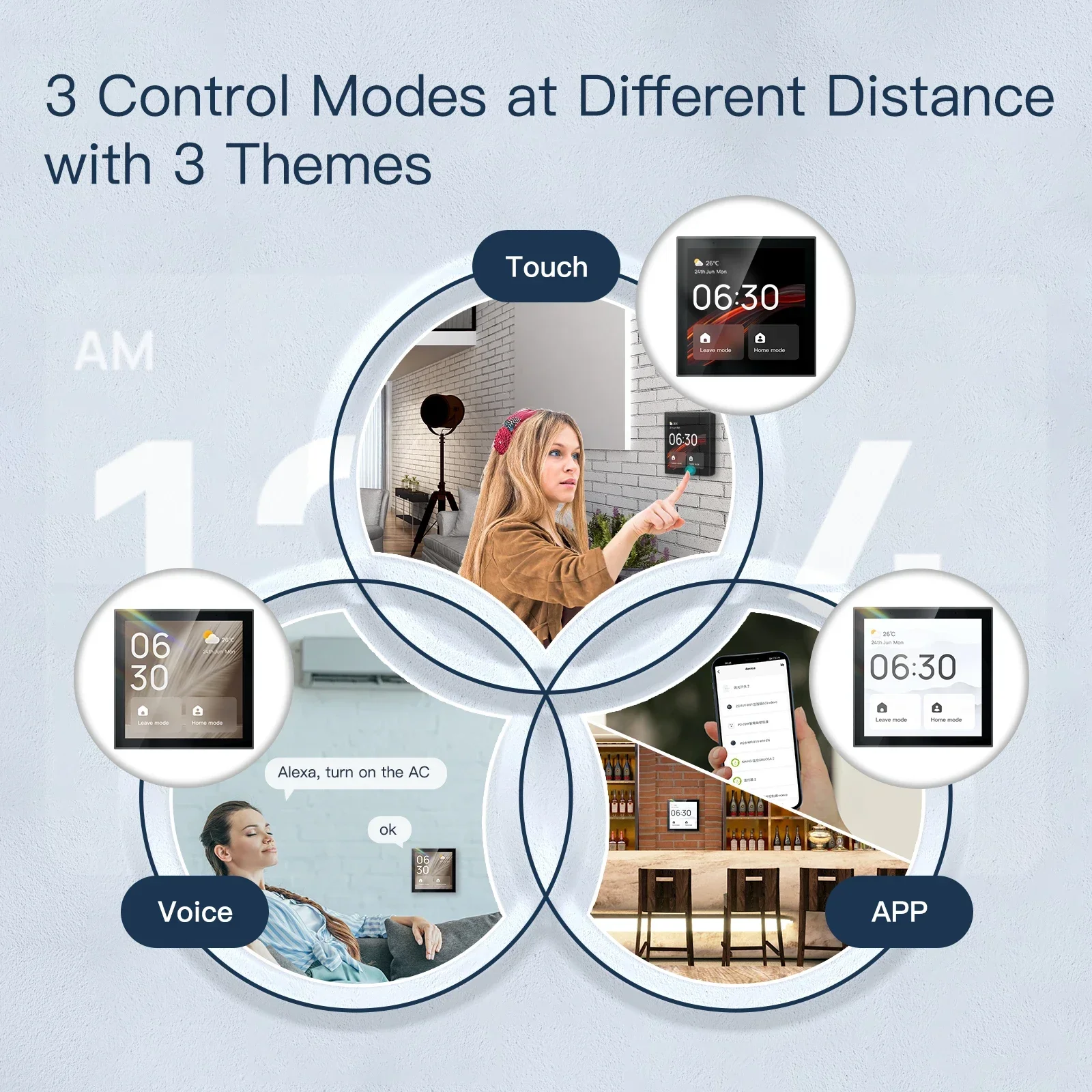 MOES-Panel de Control de pantalla táctil multifuncional, Control Central en pared de 4 pulgadas, wifi, Tuya, para escenas inteligentes, Hogar Inteligente