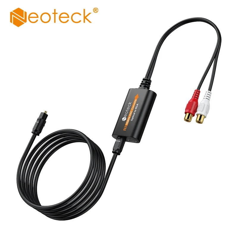 Neoteck 192 kHz Digitaal naar Analoog Audio Converter SPDIF Optische Toslink Naar RCA Audio Adapter DAC Voor HD TV Set top Box DVD