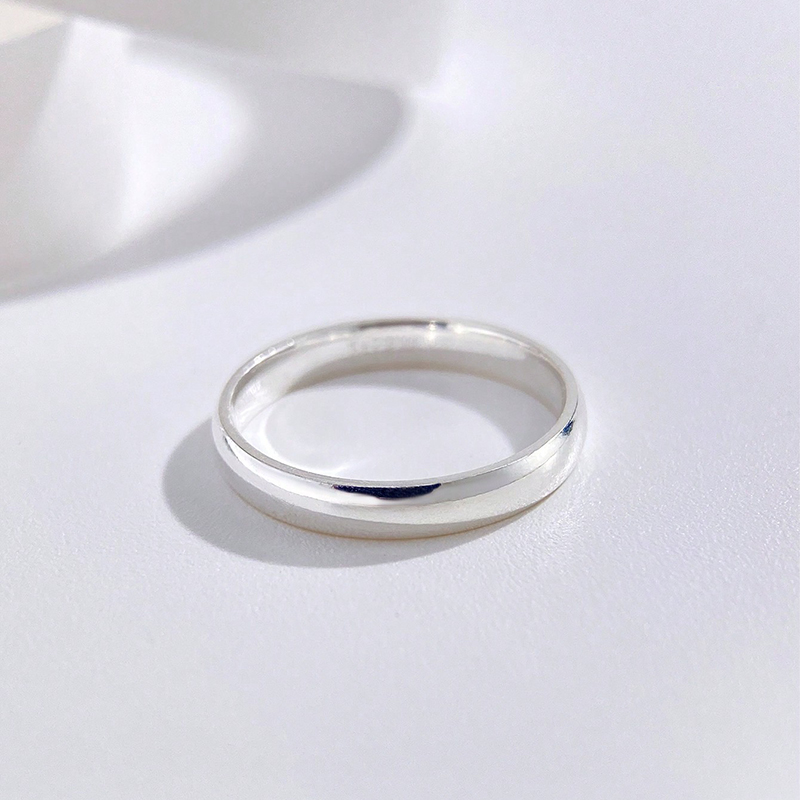GRA – ensemble de bagues de couple en argent Sterling 925, polissage léger, bagues simples pour femmes et hommes, bijoux fins classiques de fiançailles et de mariage