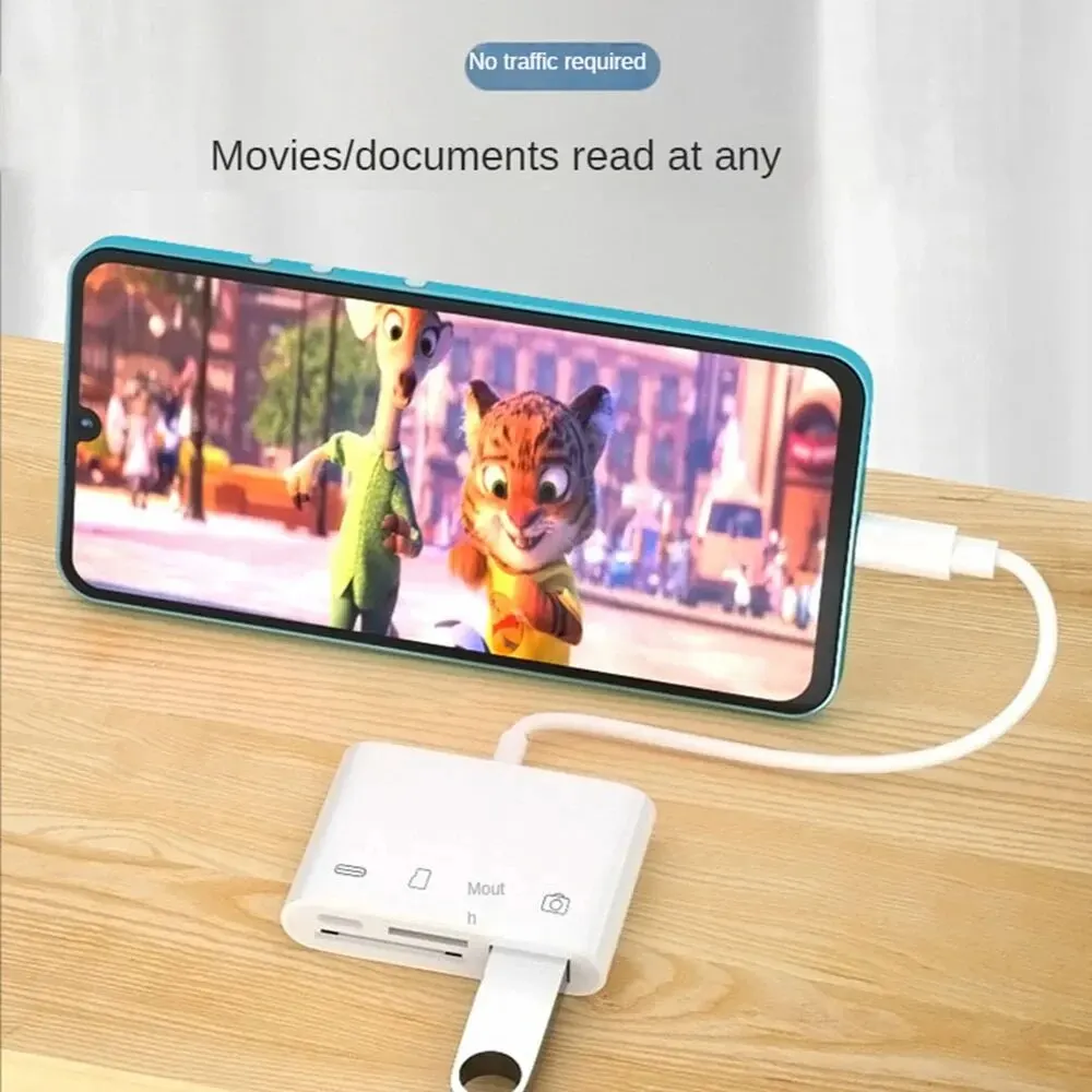 3 In 1 Type C Adapter for TF CF SD Memory Card Reader Compatible with USB C Huawei Macbook Pro and Other Devices