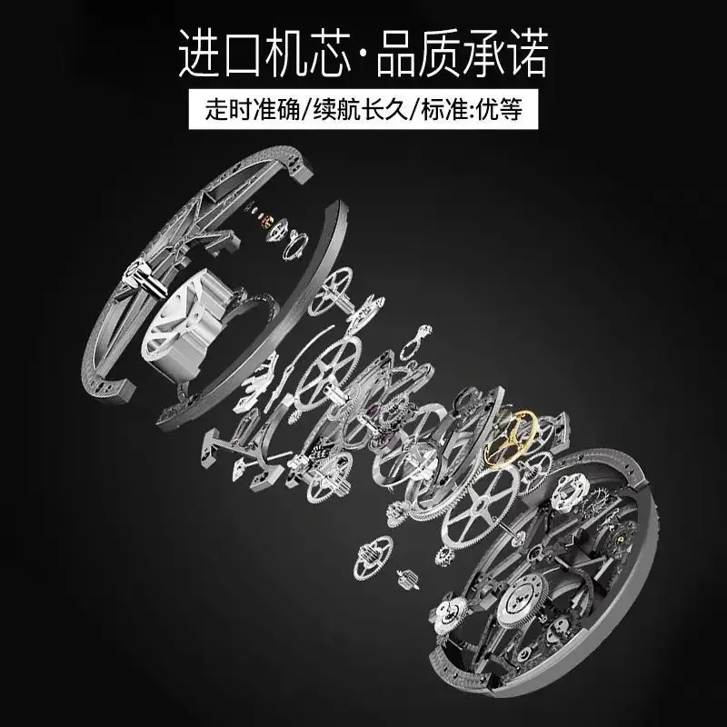 Reloj de cuarzo elegante para mujer, reloj de pulsera clásico de lujo de oro rosa y tungsteno de acero inoxidable con banda de Color para mujer
