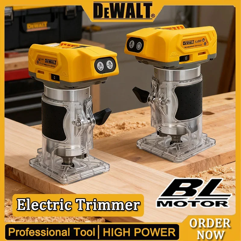 Cortadora eléctrica Dewalt sin escobillas, 33000RPM, cortadora de carpintería inalámbrica, enrutador de madera, fresadora, ranuradora de grabado