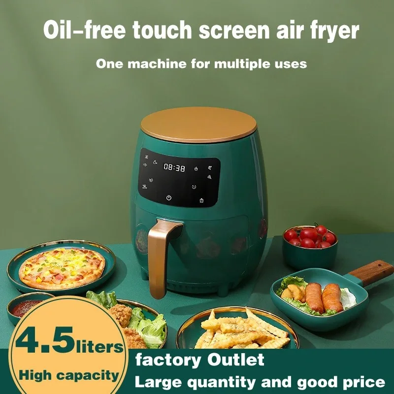 MicroData-Friteuse à air sans huile, friteuses à air profond intelligentes, cuisinière en surpoids à air chaud, Smart Touch, four 1400, 4,5 l, 360 W