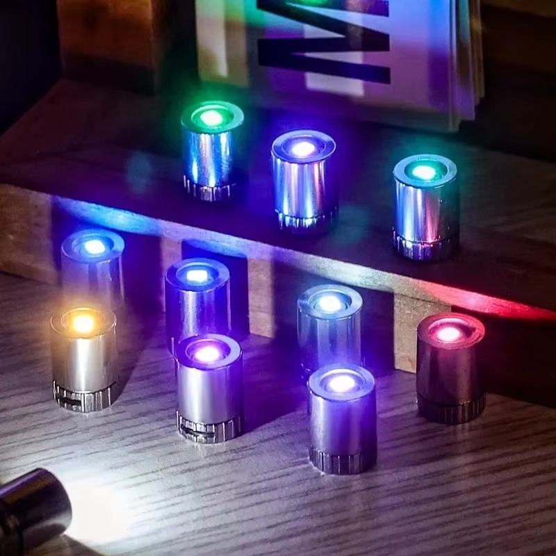 50/1 Uds Mini bombilla de luz LED pequeña para linterna Base de mecha luces coloridas alimentadas por batería decoración de fiesta de Año Nuevo