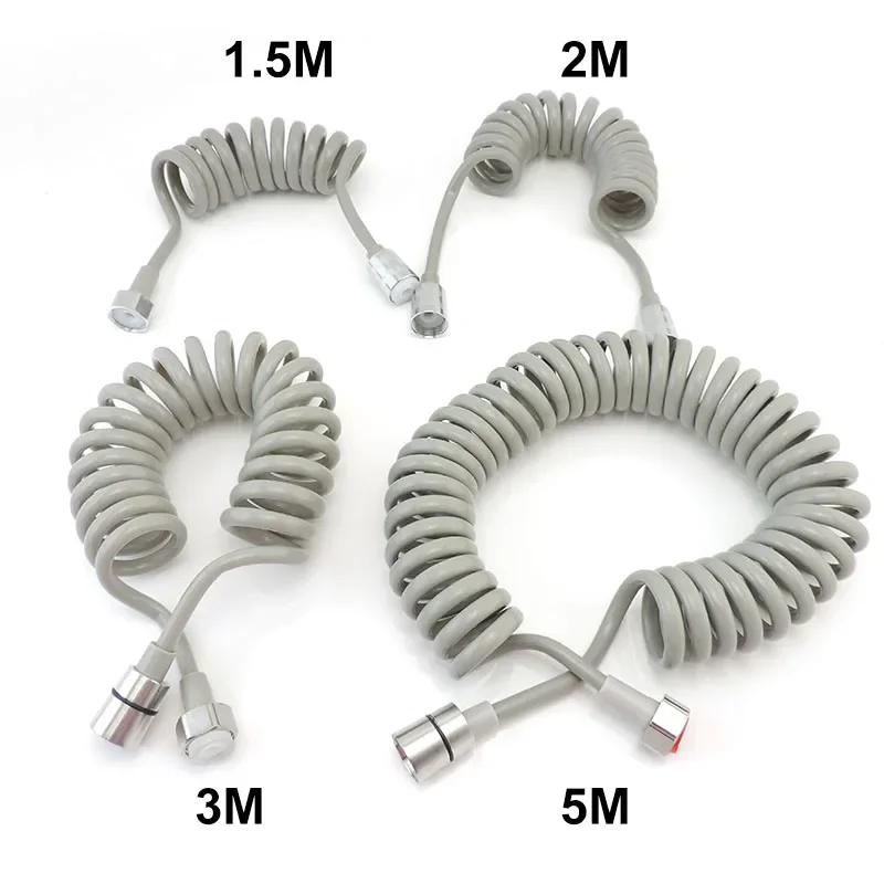 Pulverizador de bidê de água de plástico, flexível, cabeça de chuveiro, tubo de mangueira, linha de telefone, mangueiras macias, acessórios de banheiro