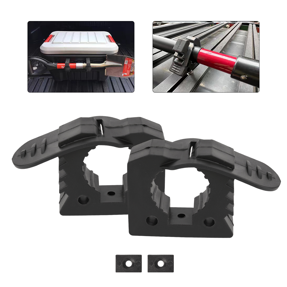 ゴムクランプシャベルホルダークイックリリースクランプマウントブラケットオフロード車狩猟トラックトレーラー用直径30-40ミリメートル