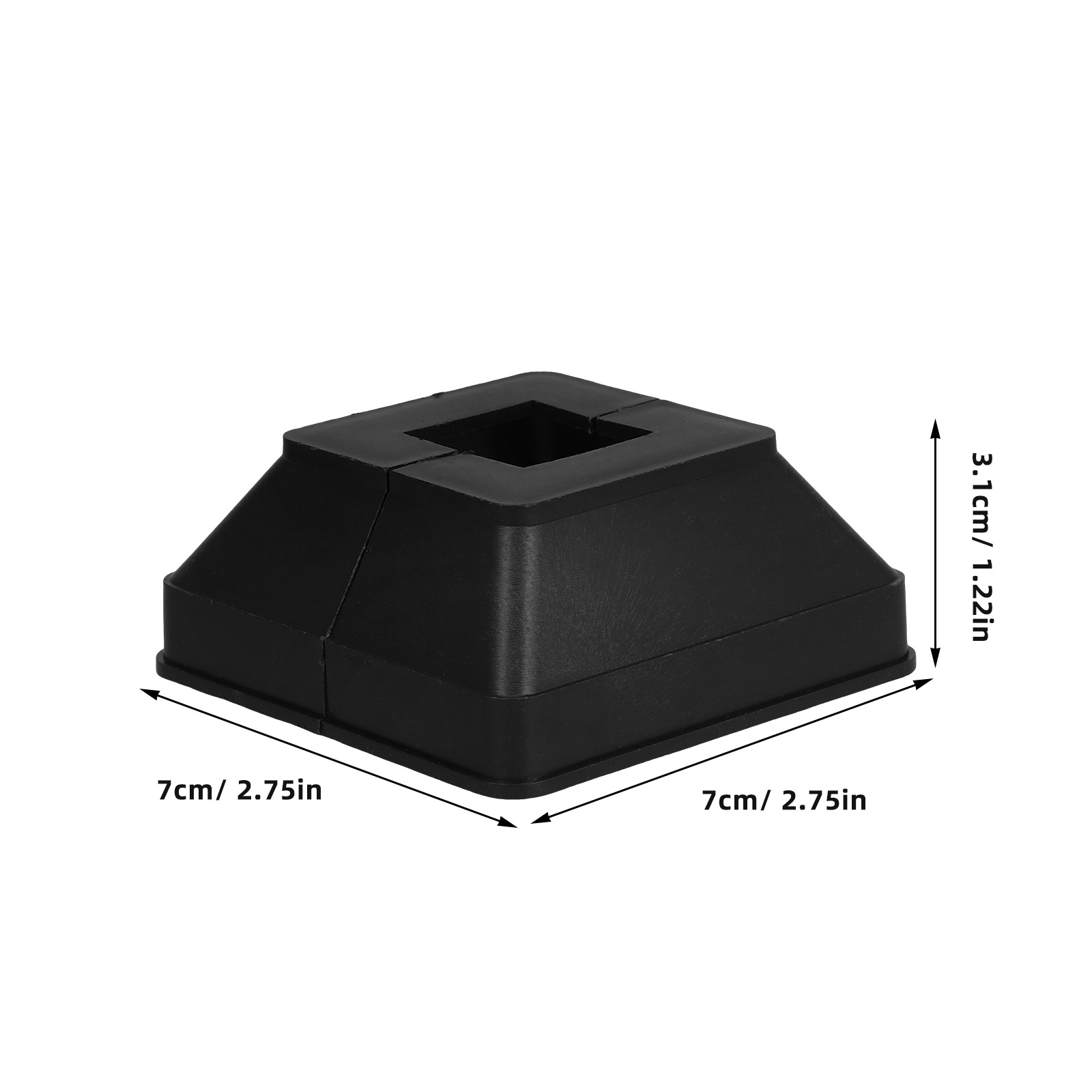 8 pçs 20x20 corrimão pé capa de plástico pós base saia decorativa pós capa para cerca varanda escada trilhos reparação