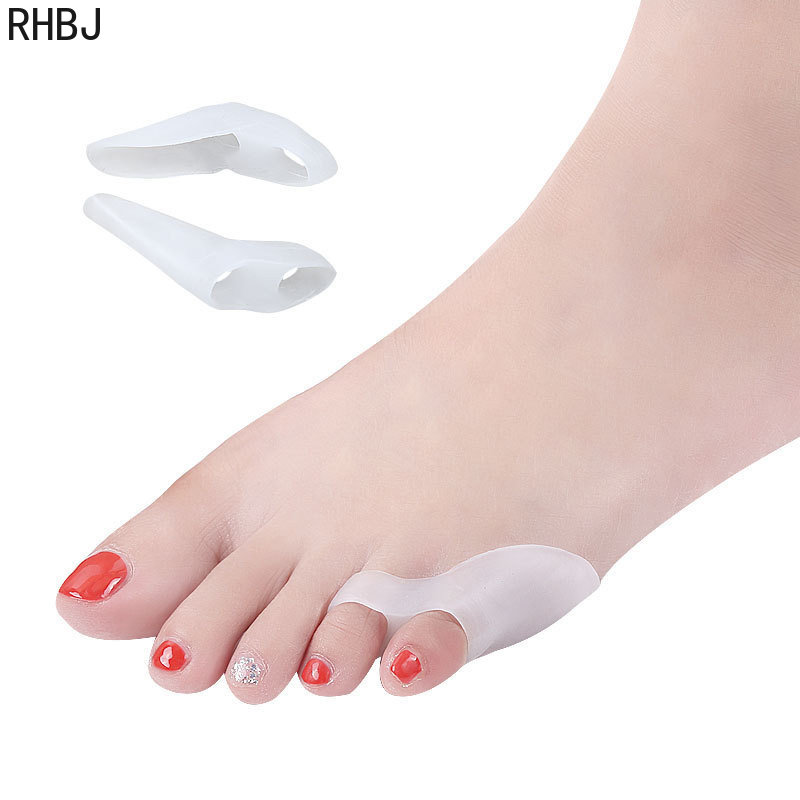 Corrector de pulgar de Gel de silicona, Protector de juanete, dedo del pie, Hallux Valgus, separador, alisador de dedo, ajustador, herramienta de cuidado de los pies, 2 uds.