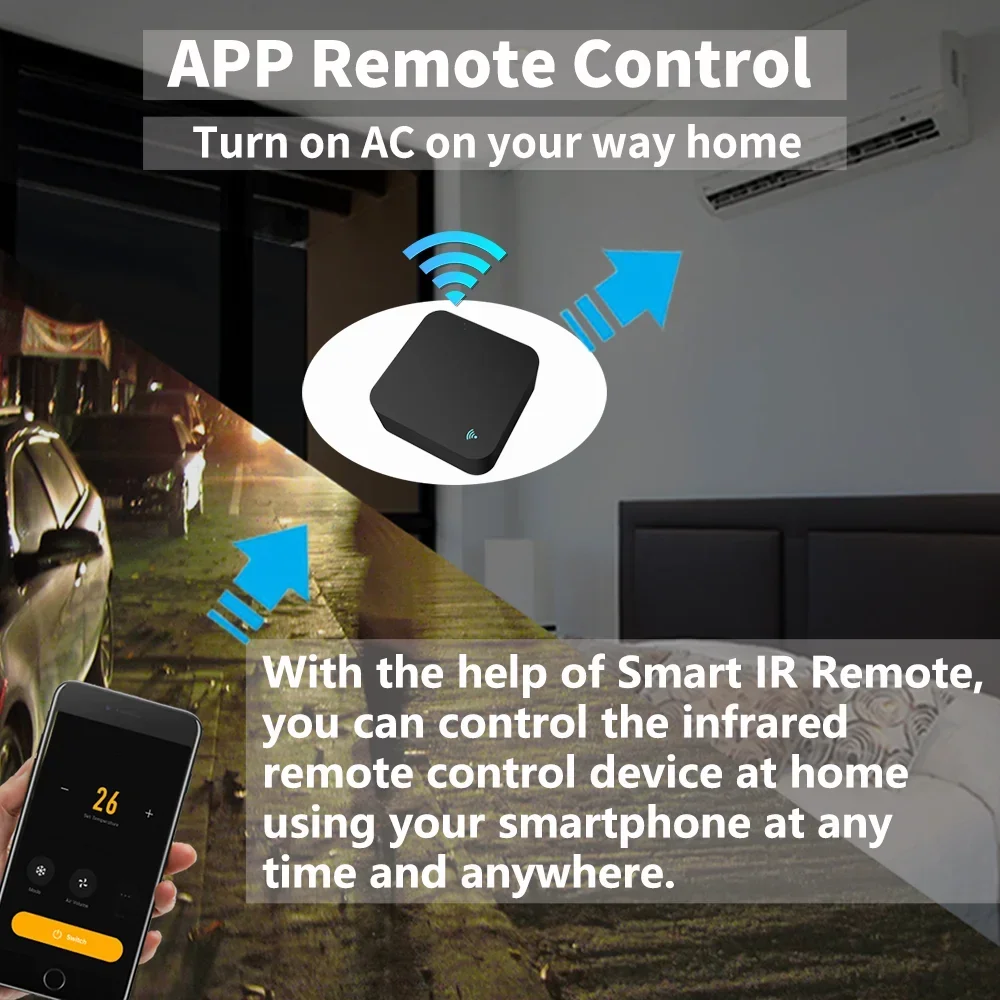 Tuya IR Remote Control Smart WiFi Uniwersalna podczerwień do inteligentnego domu Sterowanie do telewizora DVD AUD AC Współpracuje z Amz Alexa Google Home
