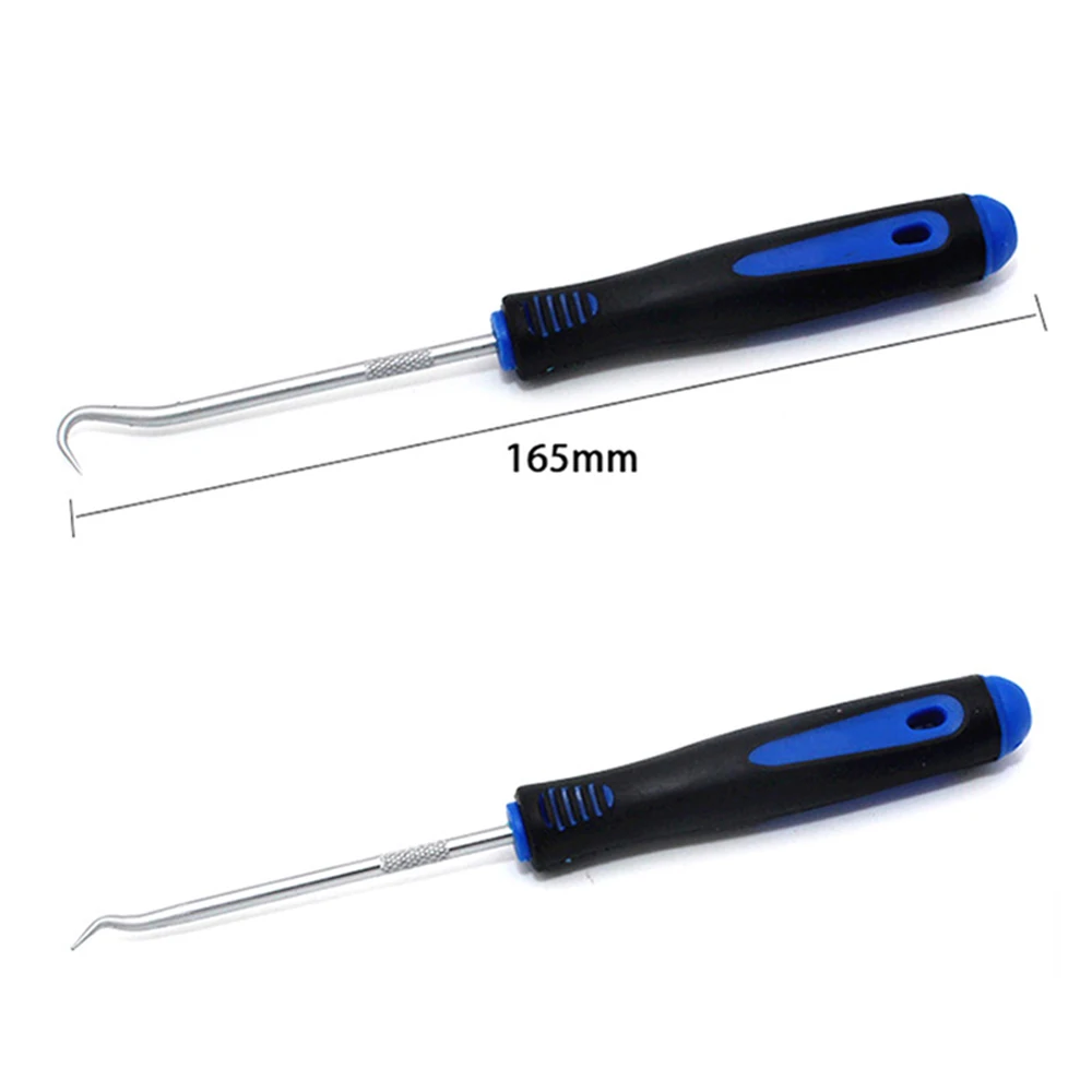 4PCS สีฟ้า 165 มม.ซีลน้ํามันไขควงชุดรถ Auto ซีลน้ํามัน O-Ring Seal ปะเก็น Pick PULLER Remover Pick Hooks รถซ่อมเครื่องมือ